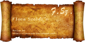 Flora Szolón névjegykártya