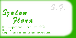 szolon flora business card